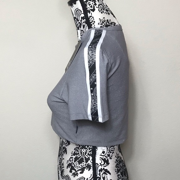 Conv&MileyCyrus SET: Boxy Short+GlitterTop Grey - Picture 5 of 7